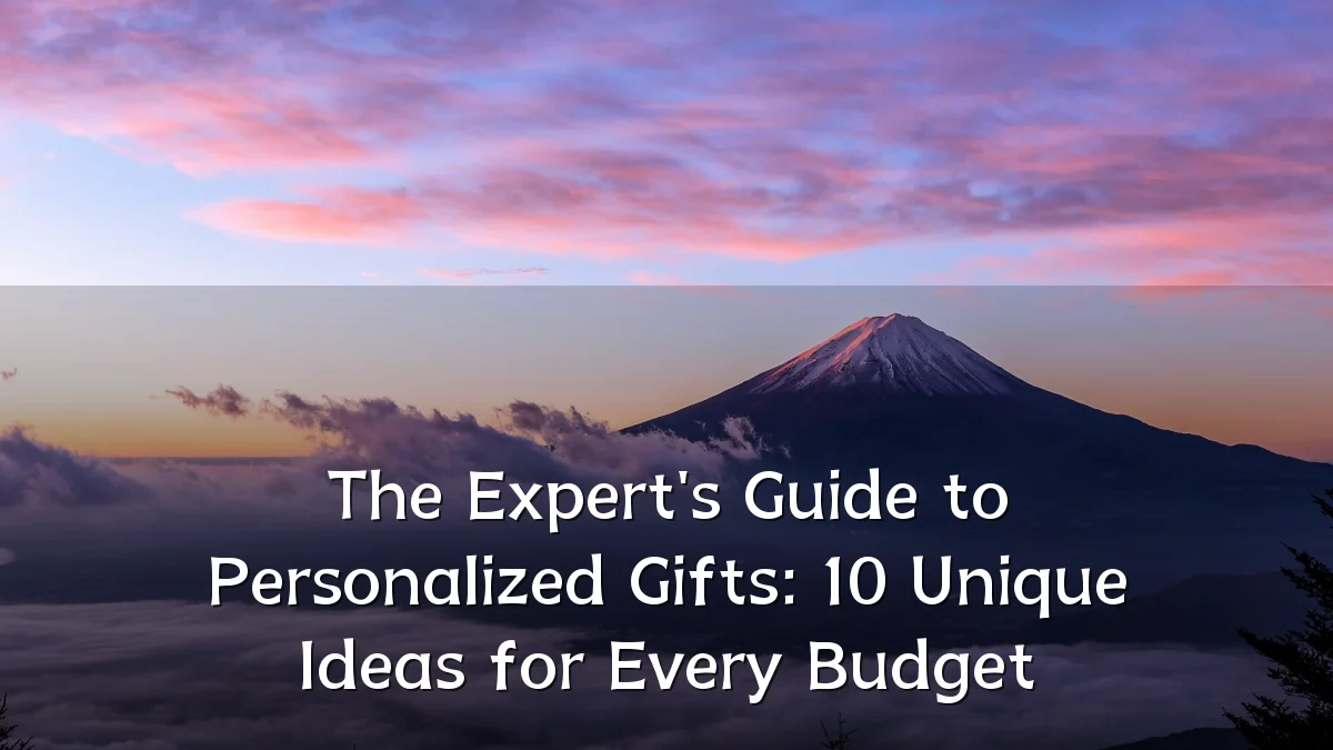 The Expert's Guide to Personalized Gifts: 10 Unique Ideas for Every Budget
